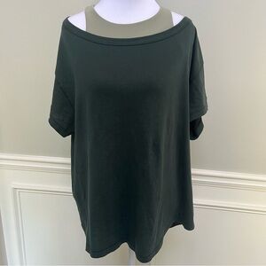 Fabletics Dark Green Oversized Tee S